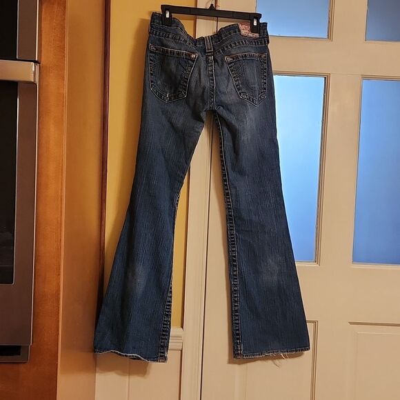 True Religion Women's "Bobby" Flare Leg Jeans Distressed Style Size 30 - Picture 7 of 14